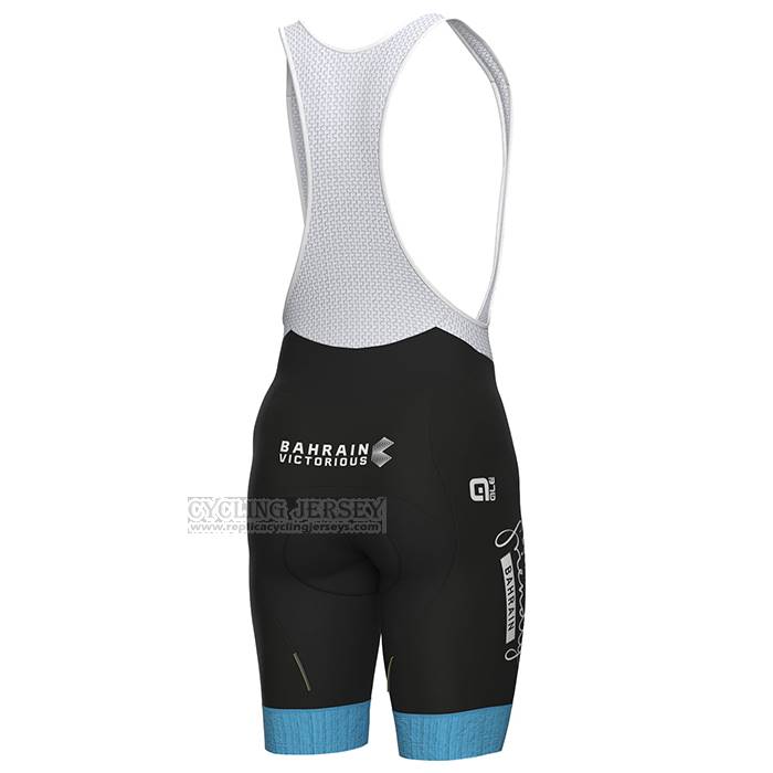 2023 Cycling Jersey Bahrain Champion Bahrain Victorious White Red Short Sleeve and Bib Short